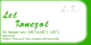 lel konczol business card